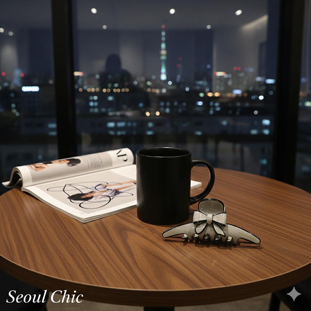 Pastel Color Ribbon Long Slim Hair Claw Clip (4.1 Inch) / Luxurious French Hair Pin / Hair Accessory for Woman