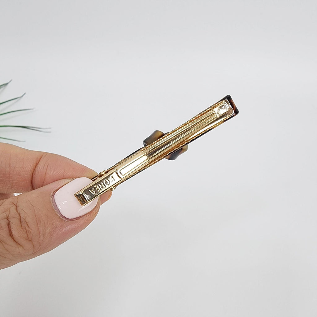 Leopard Knotted Hair Claw Clip (2.4 Inch) / Tortoise Shell French Hair Pin / Alligator Hair Clip for Woman