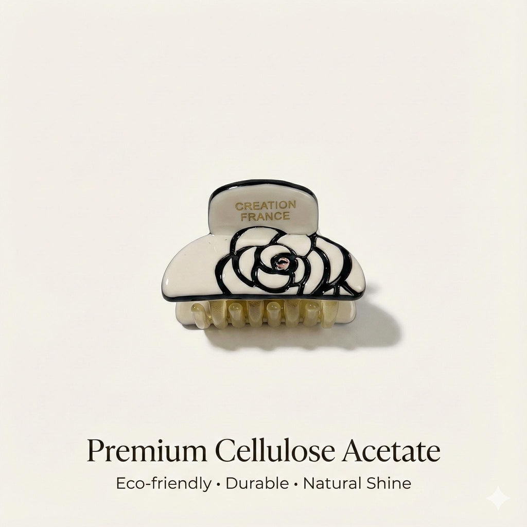 Camellia Flower Hair Clips (1.0 Inch) / Mini French Hair Pin / Small Floral Hair Clip / Hair Barrette for Woman