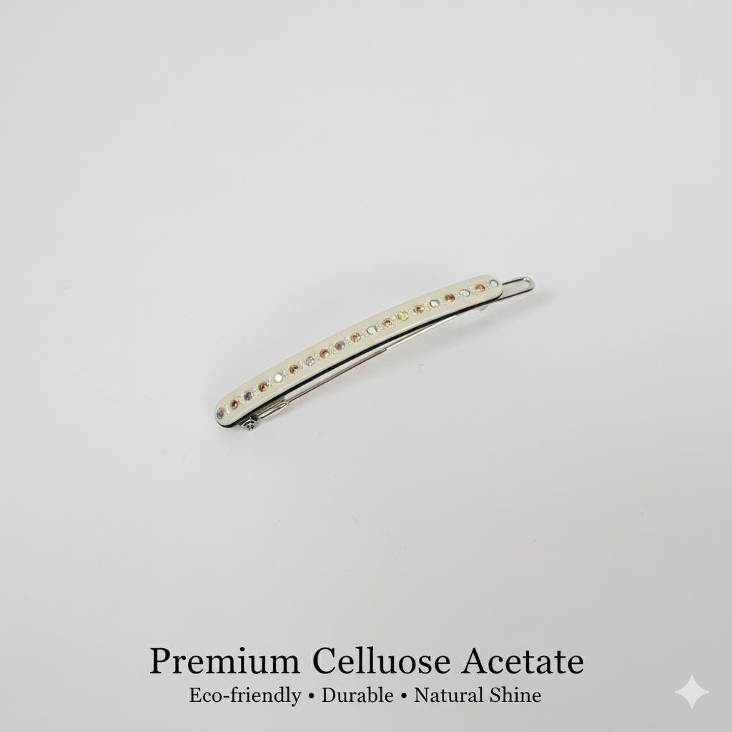 Pastel Tone Bobby Pin with Cubic / Cute Simple French Hair Pin Clip / Hair Accessory for Woman / Bow Barrette