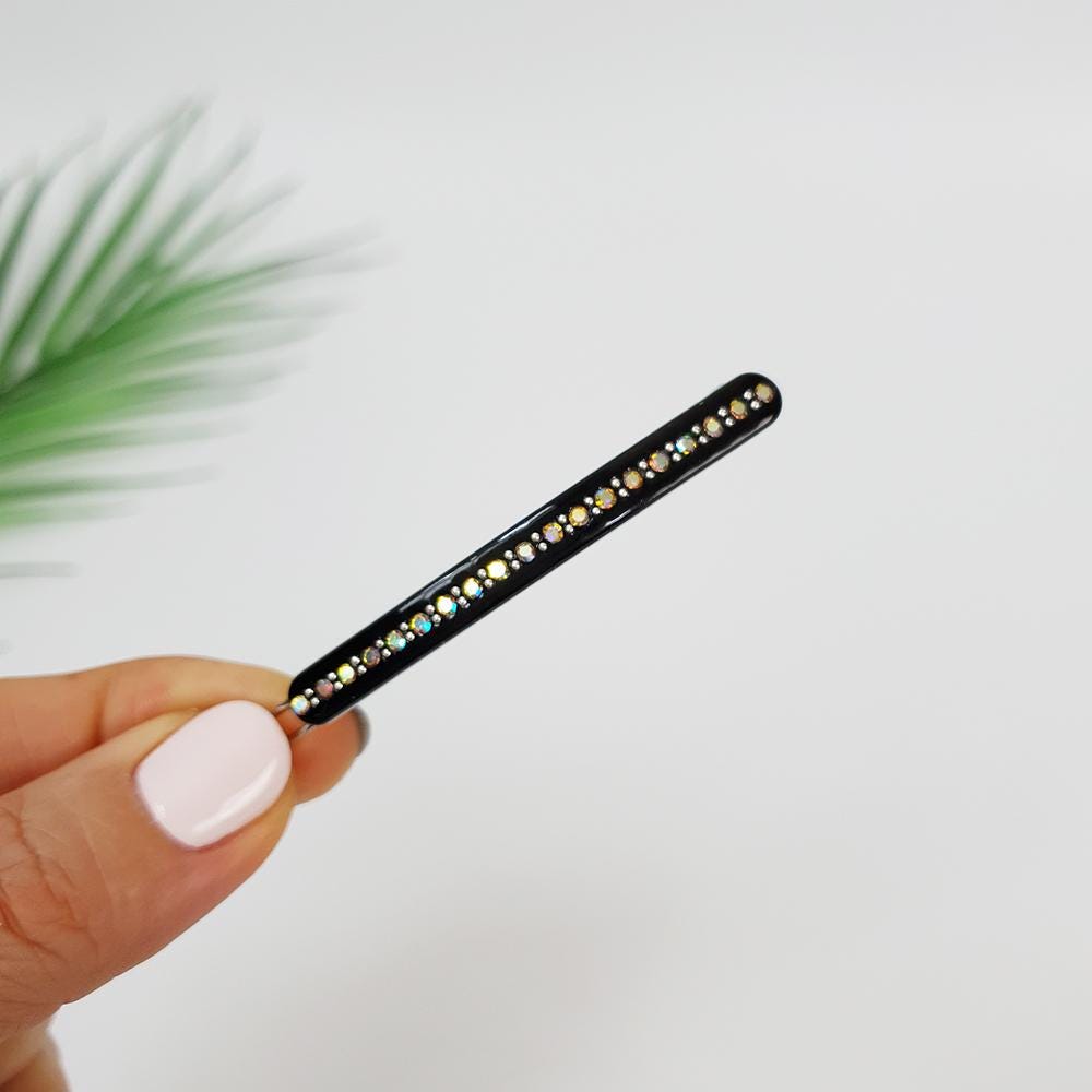 Pastel Tone Bobby Pin with Cubic / Cute Simple French Hair Pin Clip / Hair Accessory for Woman / Bow Barrette