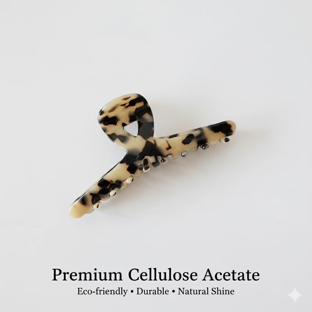 Leopard Twist Large Hair Claw Clip / Tortoise Shell French Hair Pin / Hair Barrette for Woman / Jumbo Hair Clip