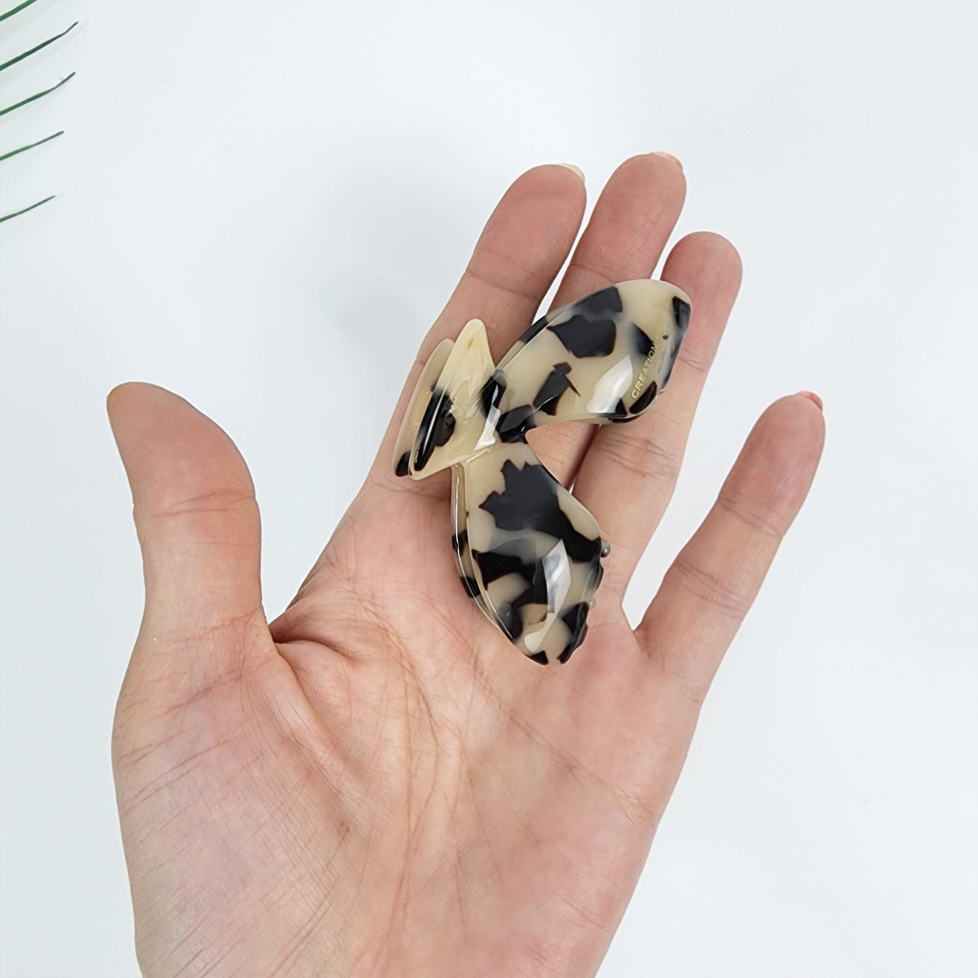 Leopard Heart Shape Medium Size Hair Clip / Tortoise Marble French Hair Pin / Hair Barrette for Woman