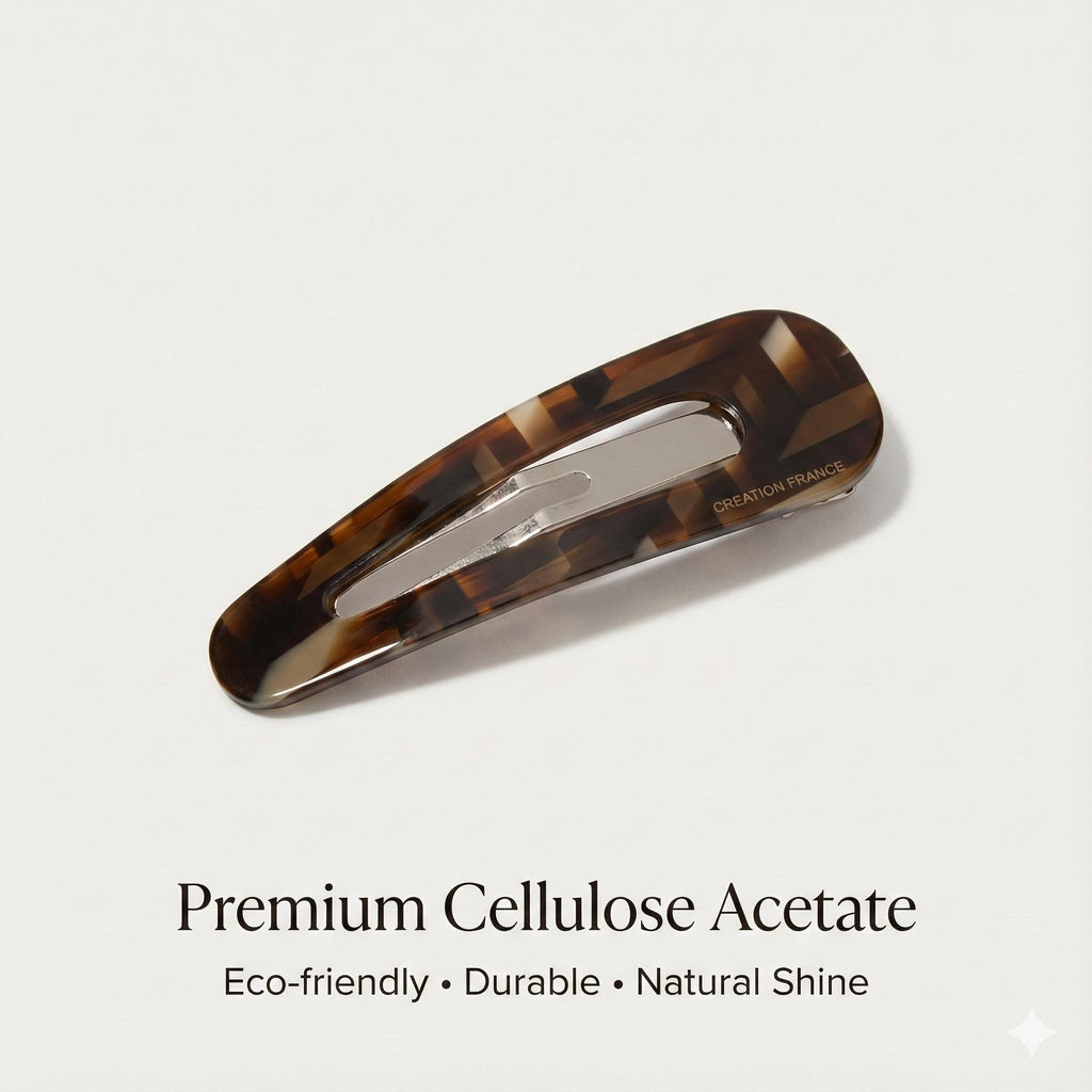 Leopard Aurora Triangle Big Snap Clip (3.7 Inch) / Tortoise Marble Hairgrip Barrette / Tic Tac Hair Clip Pin / French Hair Pin