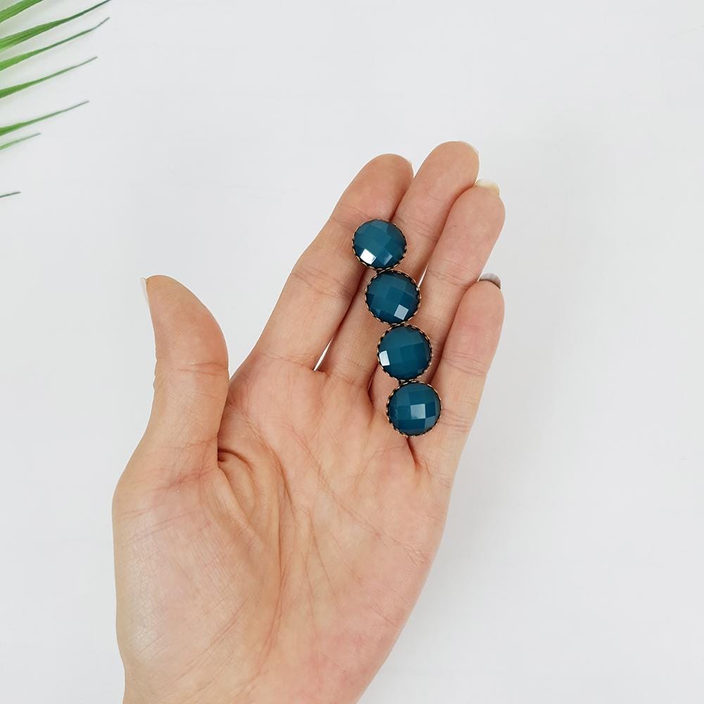 Formica Love Ball Hair Barrette (2.4 Inch) / Diamond Cut Formica Stone Decorated Barrette / Vintage Antique Accessory for Woman
