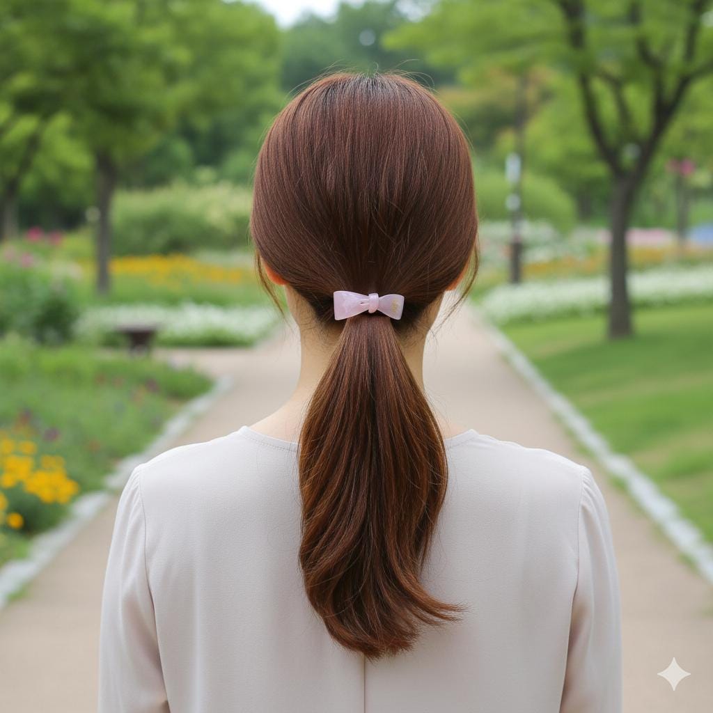 Extra Mini Ribbon Hair Tie (1.6 Inch) / Simple Cute Ponytail Holder / Hair Accessory for Woman / French Hair Tie