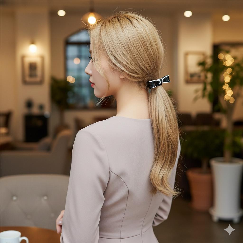 Pastel Color Line Ribbon Bold Twist Hair Tie / Pure Color Simple Ponytail Holder / Hair Accessory for Woman / French Hair Pin