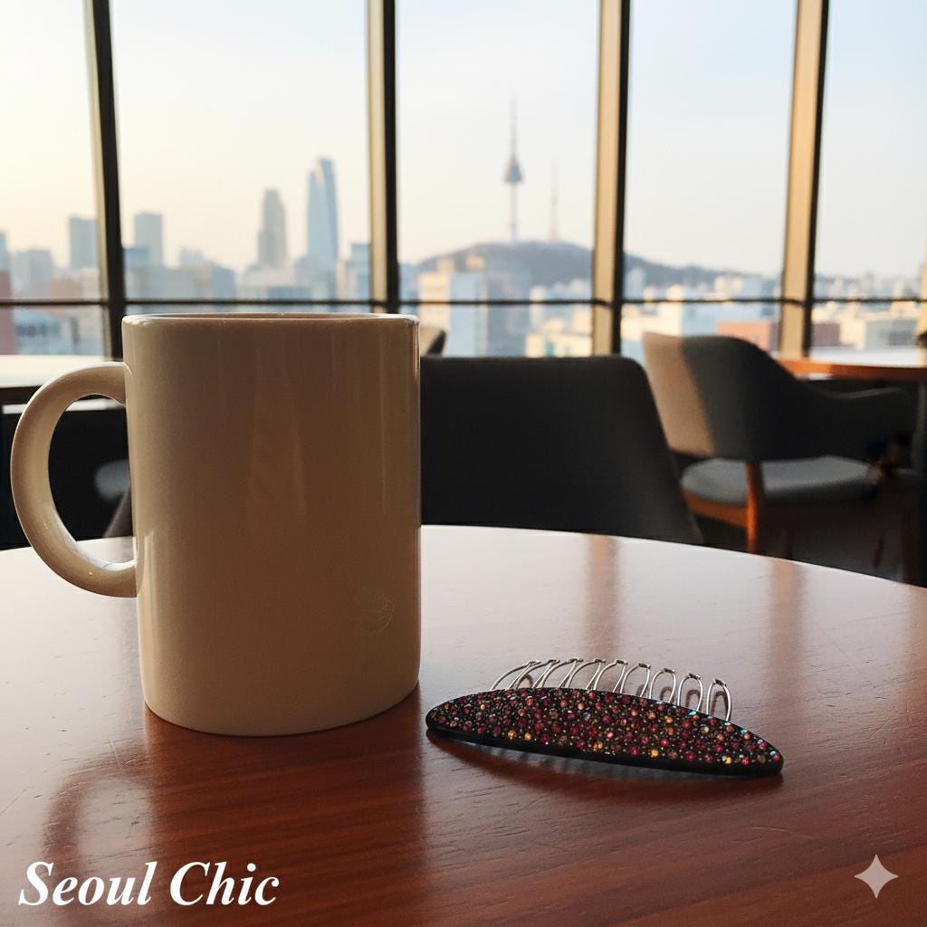 Broad Long Oval Hair Comb Pin with Cubic (3.0 Inch) / Luxurious French Hair Pin / Hair Fork for Woman