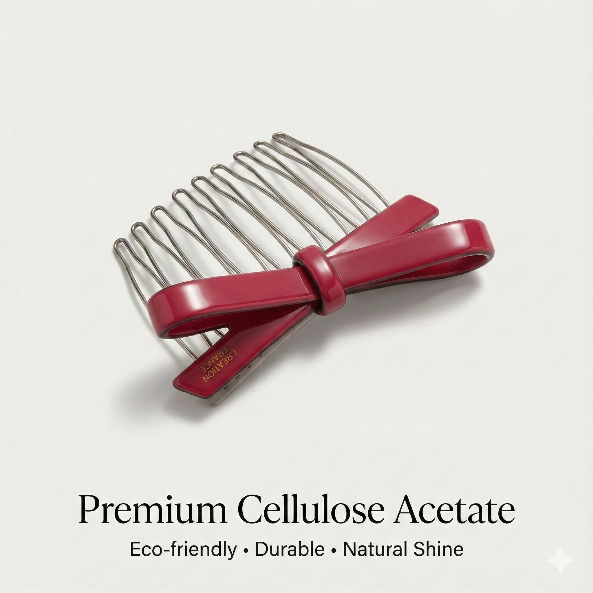 Pastel Color Simple Ribbon Hair Comb Pin (2.8 Inch) / Simple French Hair Pin / Hair Fork for Woman