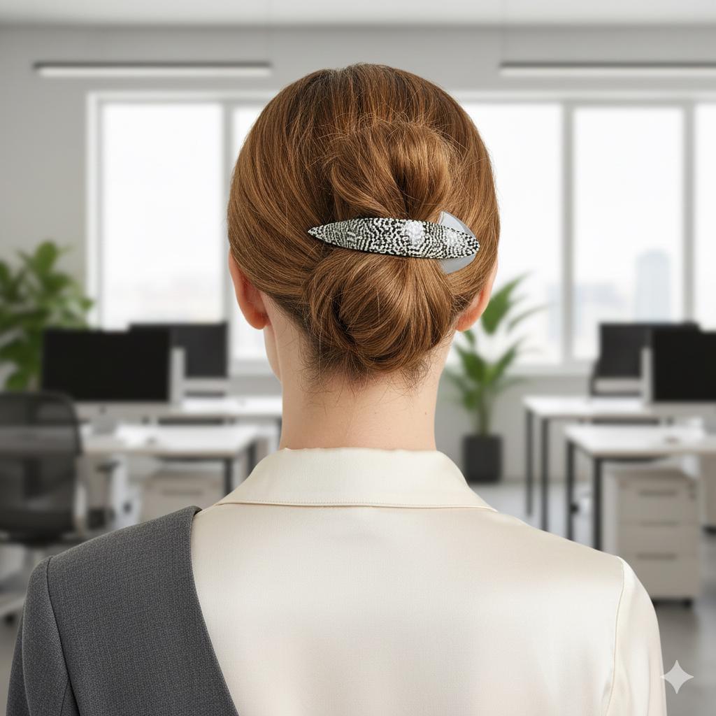 Leopard Marble Large Hair Claw Clip / Tortoise Shell French Hair Pin / Alligator Hair Clip for Woman