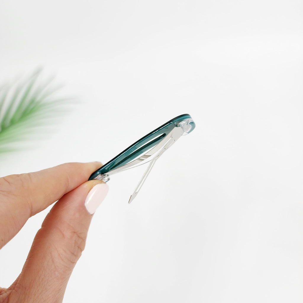 Pure Color Mini Triangle Snap Clip (2.2 Inch) / Tortoise Marble Hairgrip Barrette / French Hair Pin / Tic Tac Hair Clip Pin