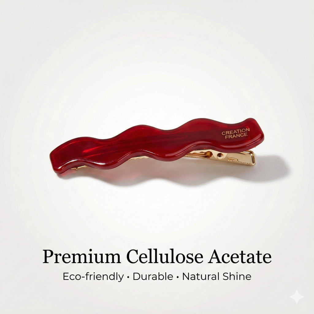 Leopard Marble Wave Hair Claw Clip (2.6 Inch) / Tortoise Shell French Hair Pin / Alligator Hair Clip for Woman