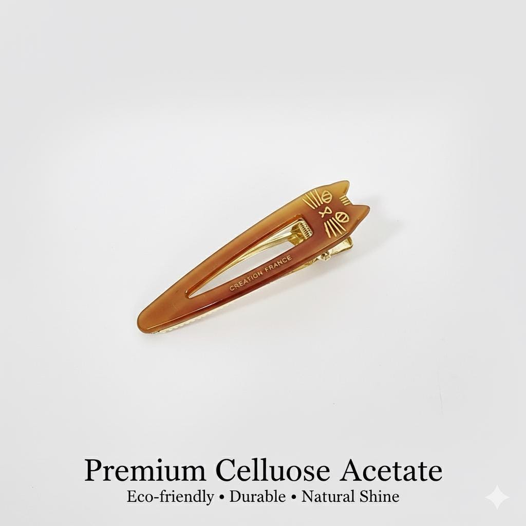 Cute Cat Hair Claw Clip (2.8 Inch) / Cute French Hair Pin / Alligator Hair Clip for Woman / Mini French Barrette for Girls