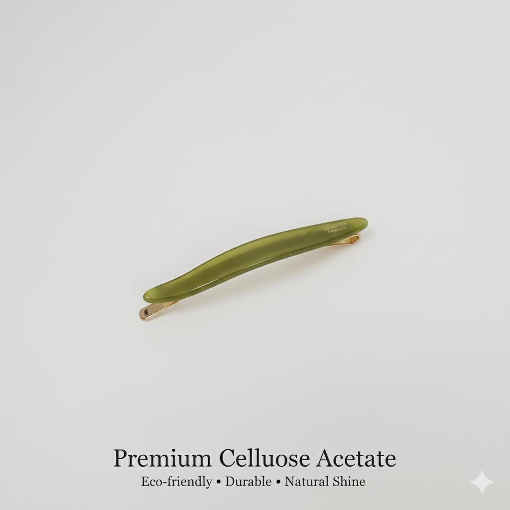 Pure Color Oval Long Bobby Pin (2.6 Inch) / Simple French Hair Pin / Hair Accessory for Woman / Snap Clip for Thin Hair