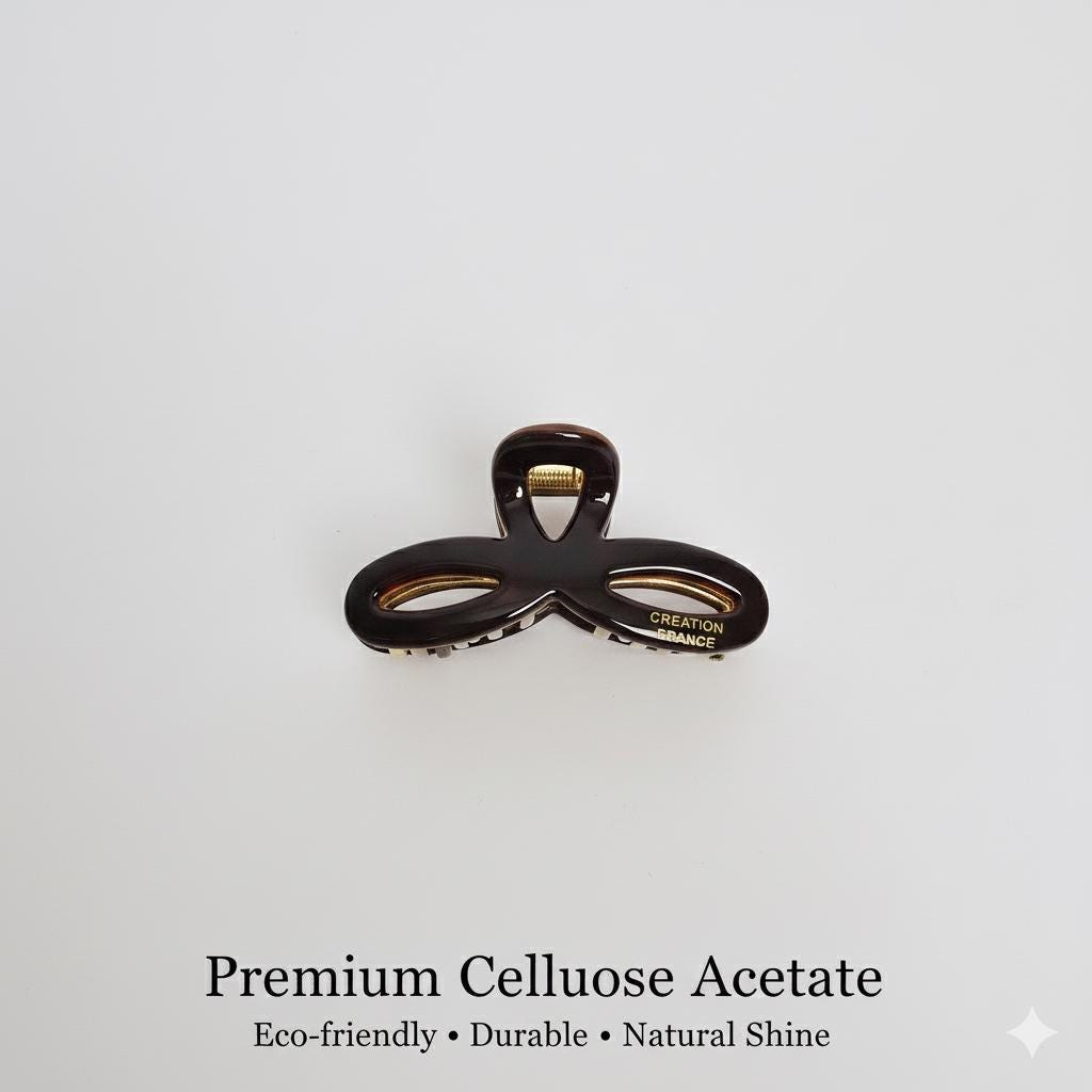 Summer Mini Round Ribbon Hair Claw Clip (1.7 Inch) / Vivid Color French Pin / Alligator Hair Clip for Woman