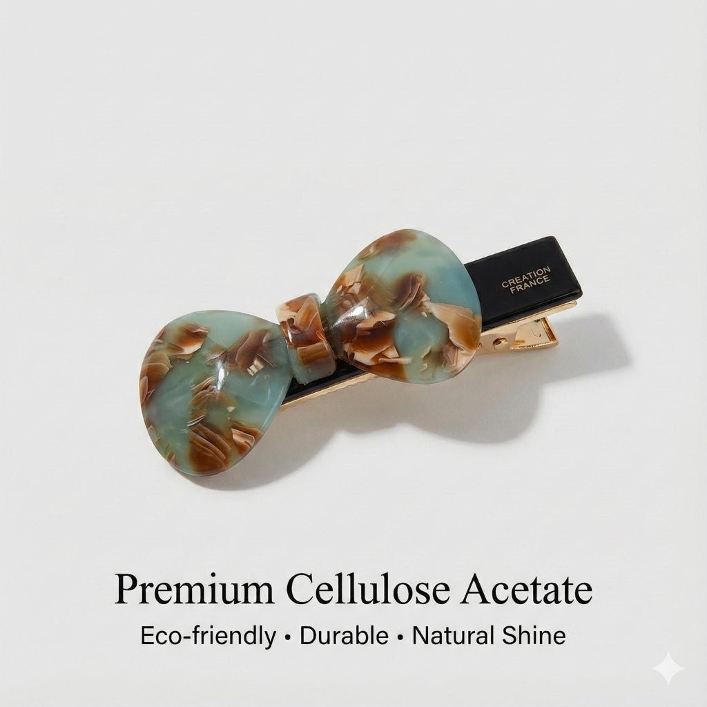 Cutting Bow Ribbon Mini Side Hair Claw Clip (2.6 Inch) / Vivid Color French Pin / Alligator Hair Clip for Woman