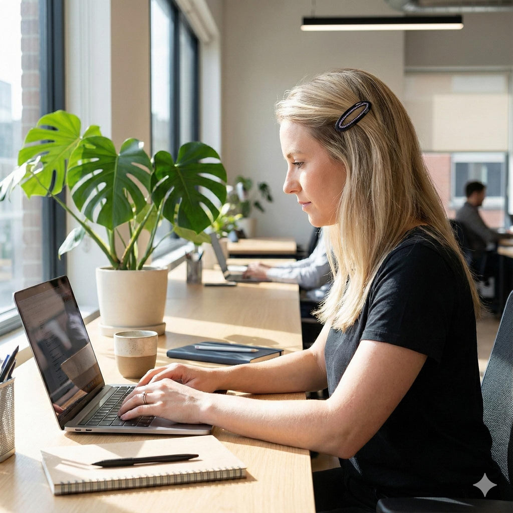 Gleam Loop Cubic Bobby Pin (2.2 Inch) / Tortoise Shell French Hair Pin Clip / Bow Barrette