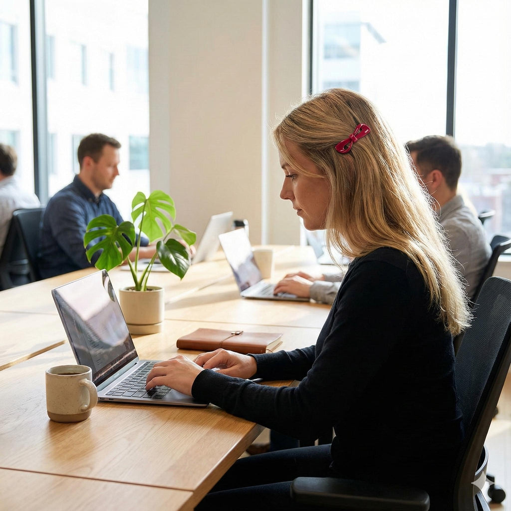 Cute Mini Ribbon Bobby Pin (2.0 Inch) / Tortoise Shell French Hair Pin Clip / Bow Barrette