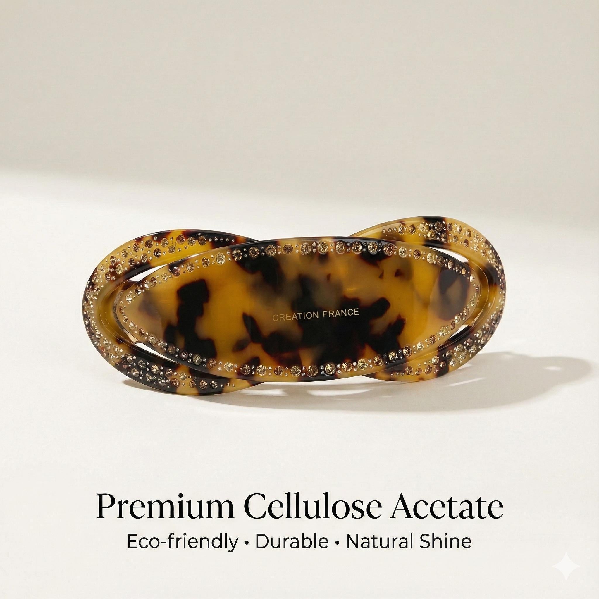 Luxurious Glam Cubic Hair Clip (3.9 Inch) / Elegance French Hair Pin / Hair Barrette for Woman
