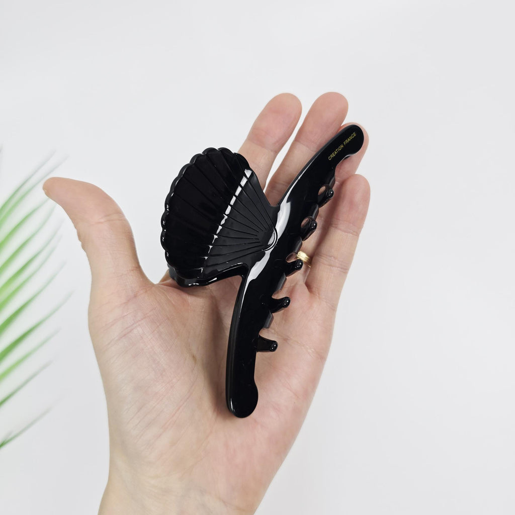 Acetate Shell Claw (4.9 Inch) | French Pin | Korean Hair Pin | Tortoise Pattern Barrette