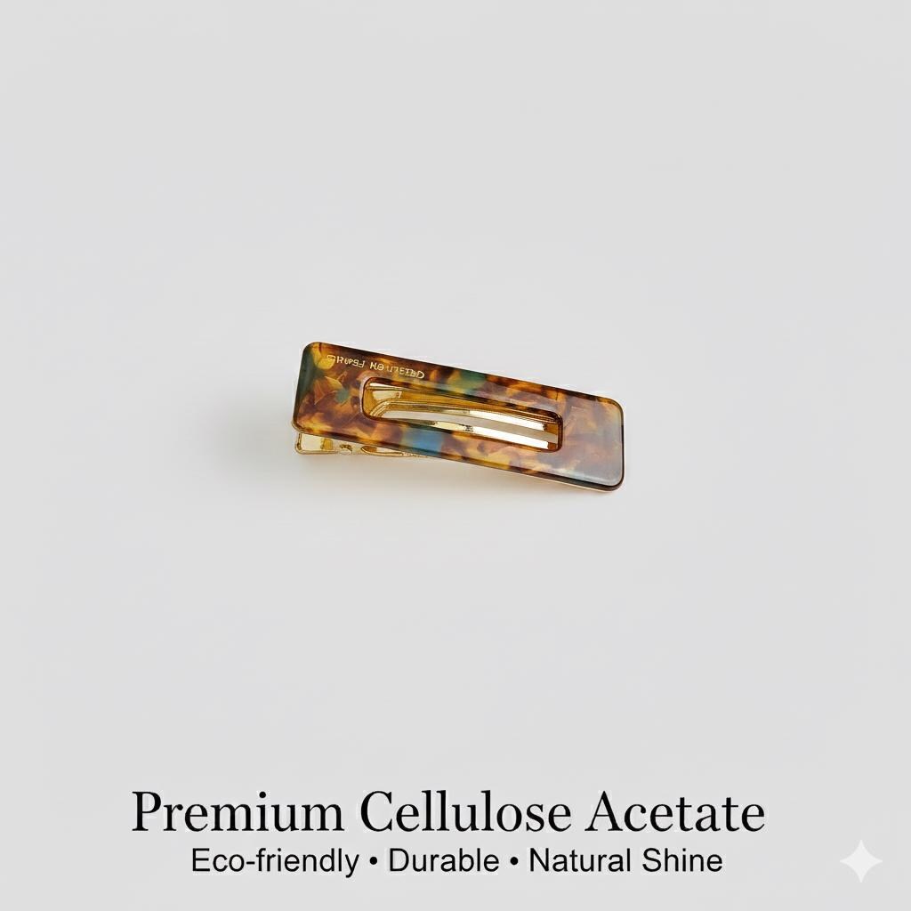 Simple Straight Rectangular Frame Mini Clip Side Claw (2.4 Inch) / Vivid Color French Pin / Alligator Hair Clip for Woman