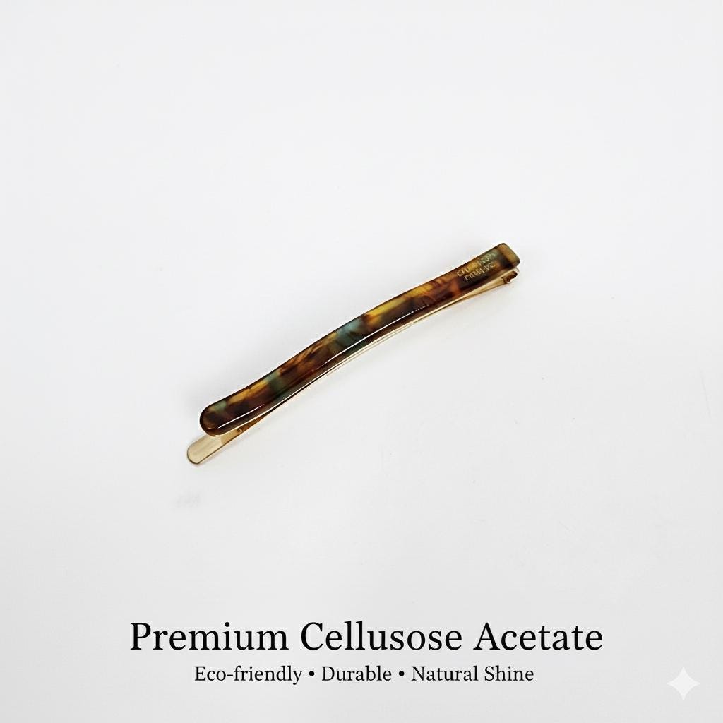 Pure Straight Point Side Hair Bobby Pin (2.4 Inch) / Cute Tortoise Shell French Hair Pin / Hair Accessory for Woman