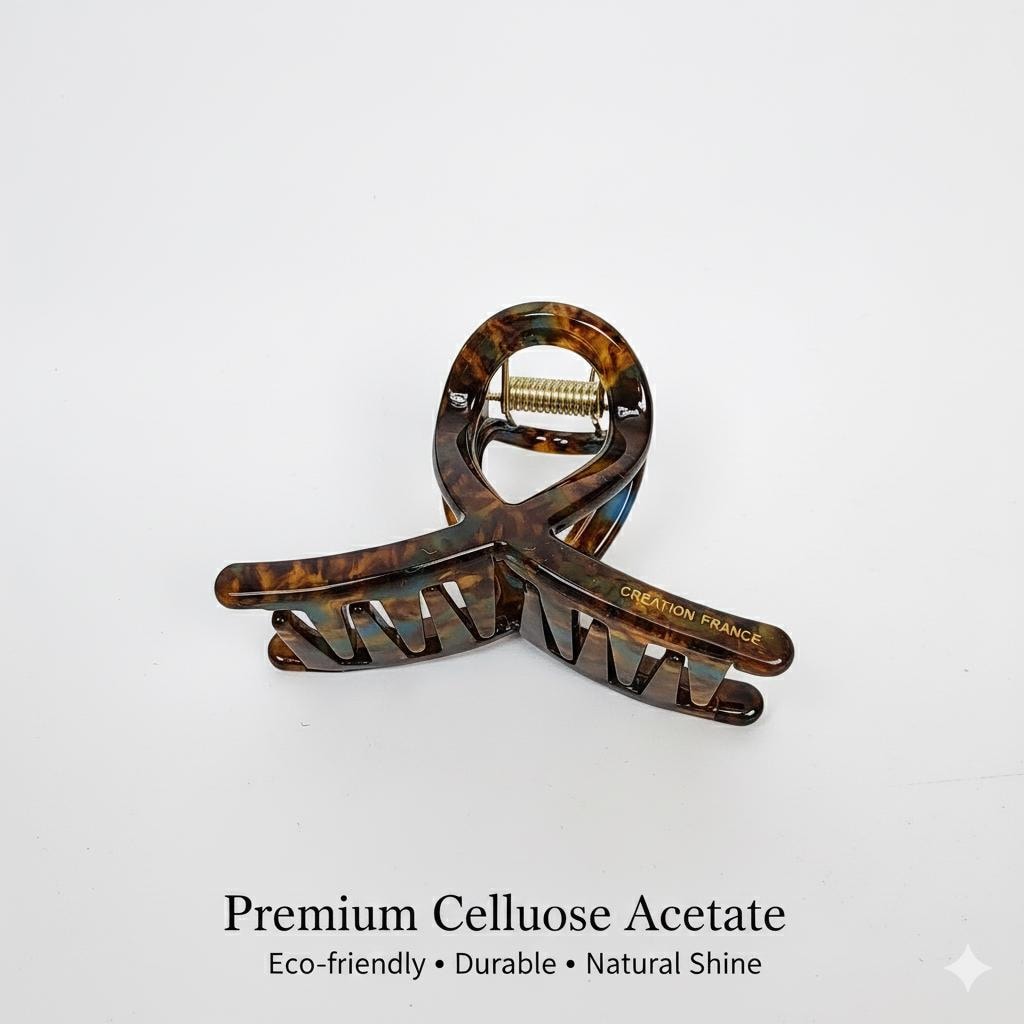 Leopard U Shape Spring Medium Size Hair Claw Clip (3.0 Inch) / Tortoise Shell French Hair Pin / Hair Barrette for Woman