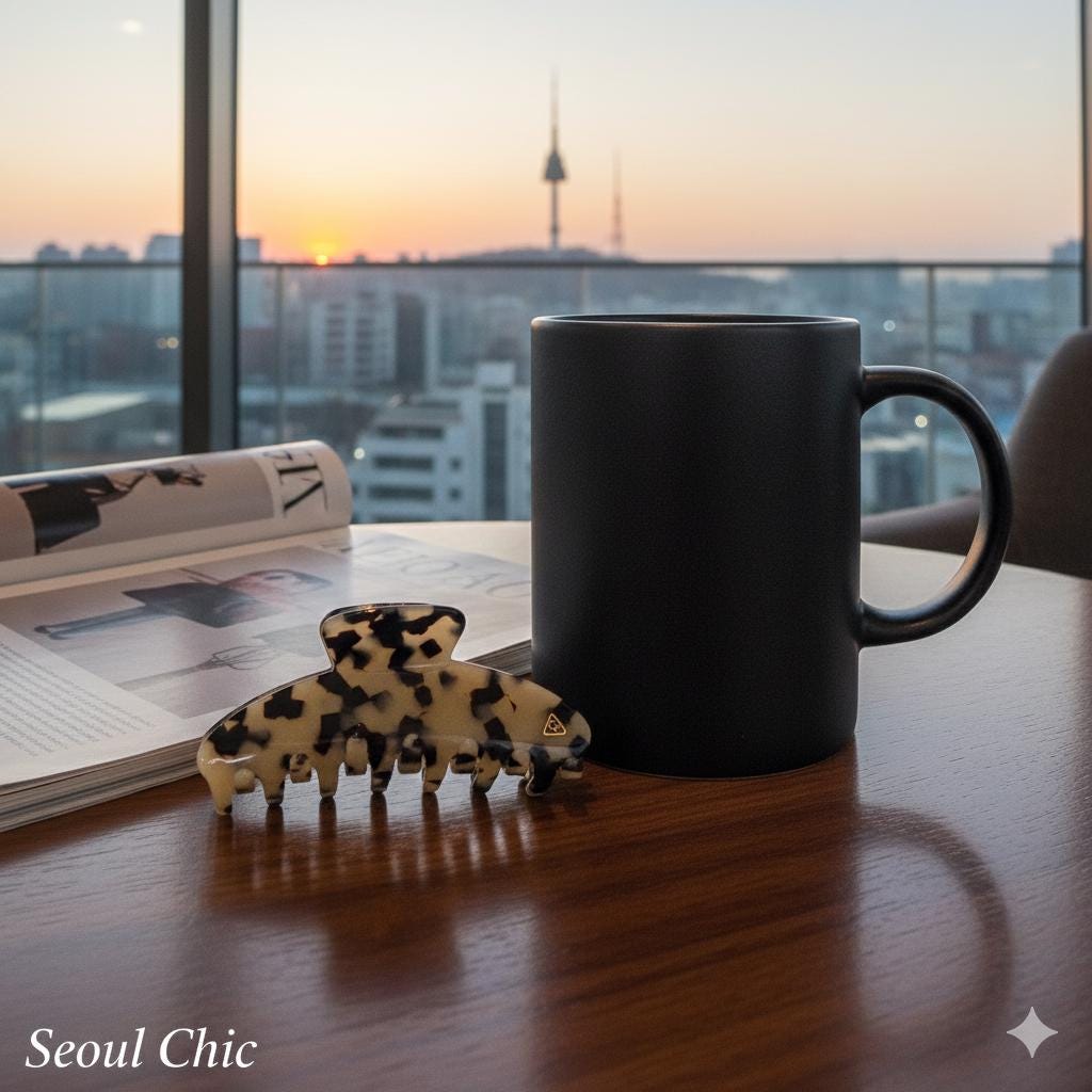 Acetate Hair Claw (4.3 Inch) | French Pin | Korean Hair Pin | Tortoise Shell Luna Hair Clip