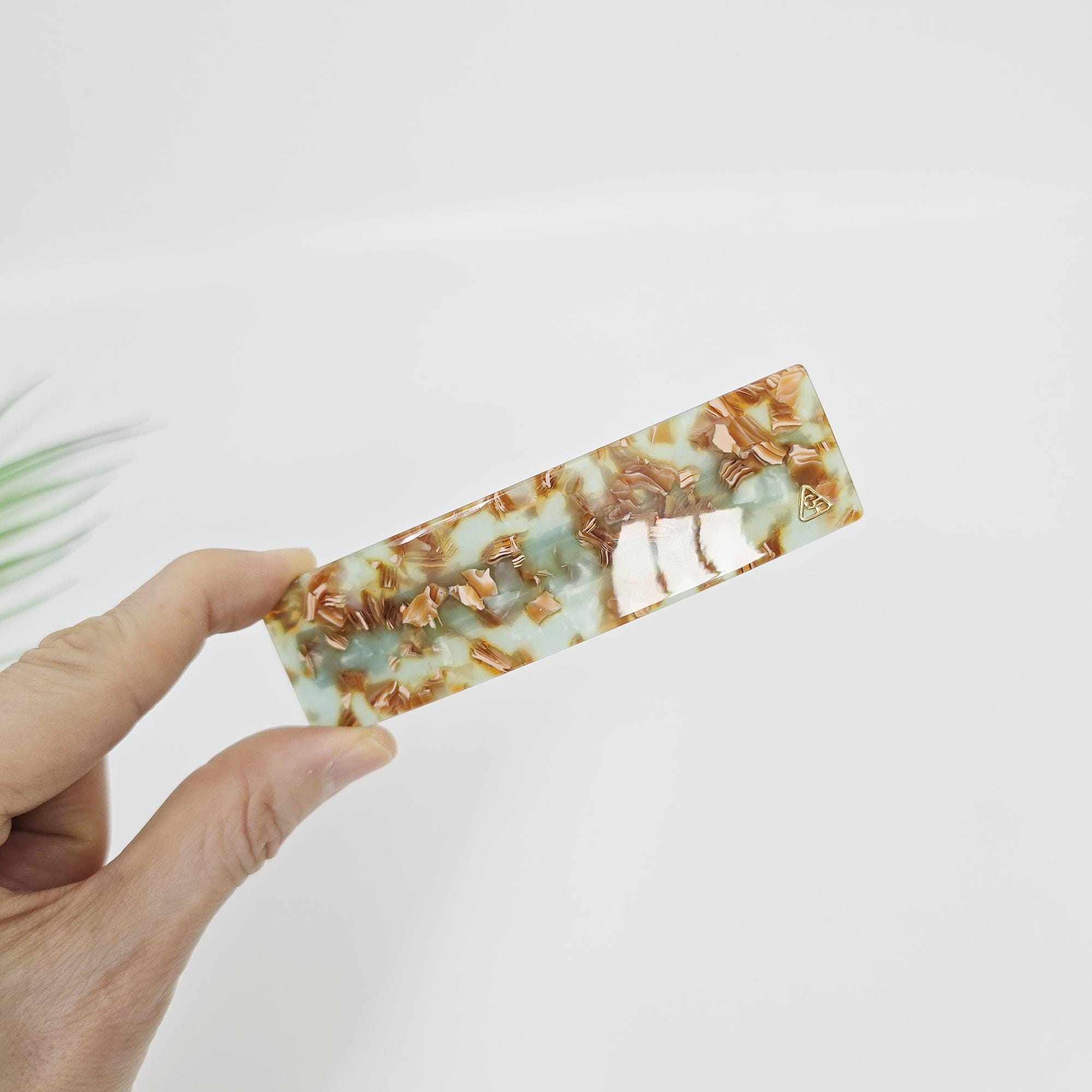 Acetate Barrette (4.1 Inch) | French Pin | Korean Hair Pin | Rectangular Ponytail Holder Clip