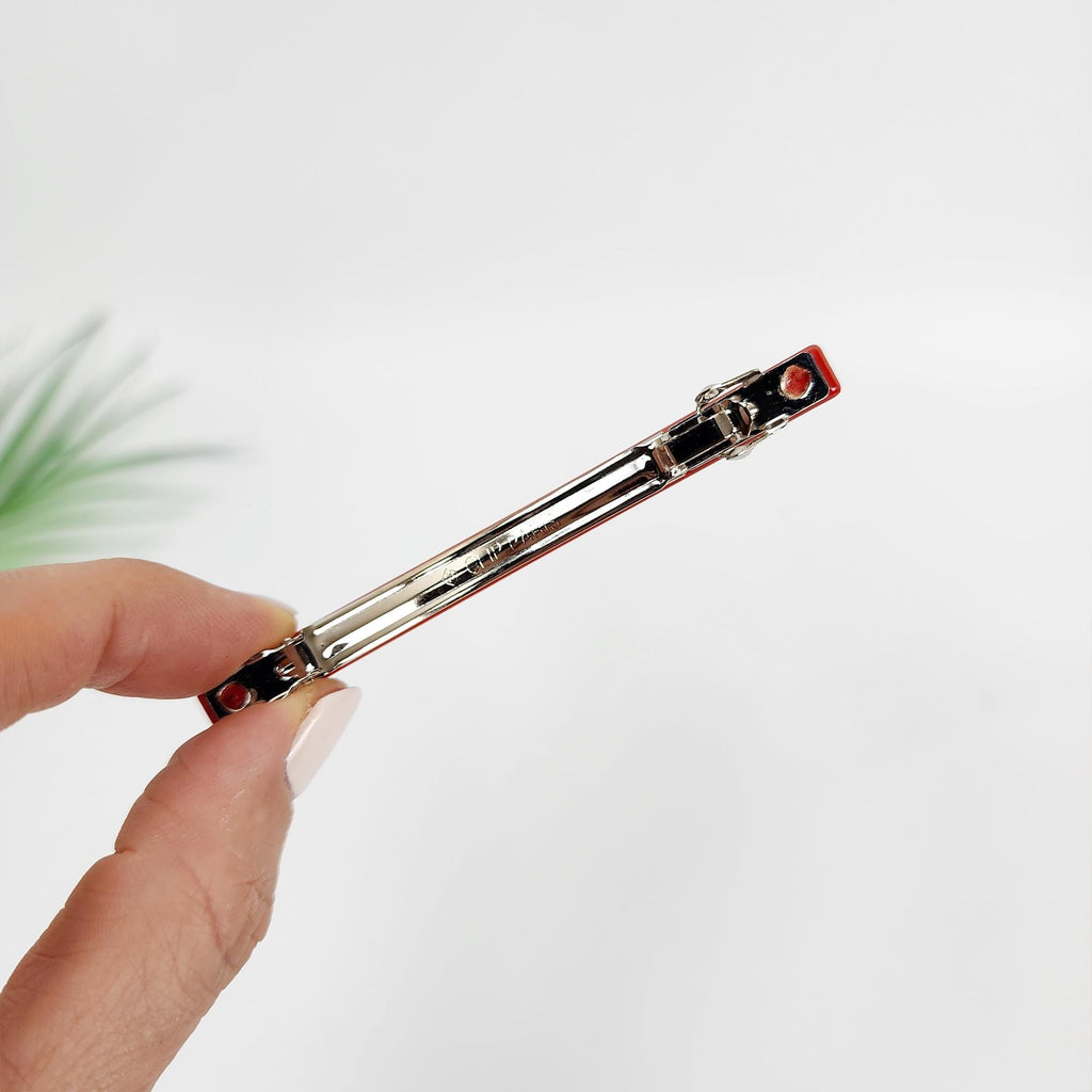 Pure Color Simple Line Hair Barrette (3.3 Inch) / Luxurious French Hair Pin / Automatic Hair Clip