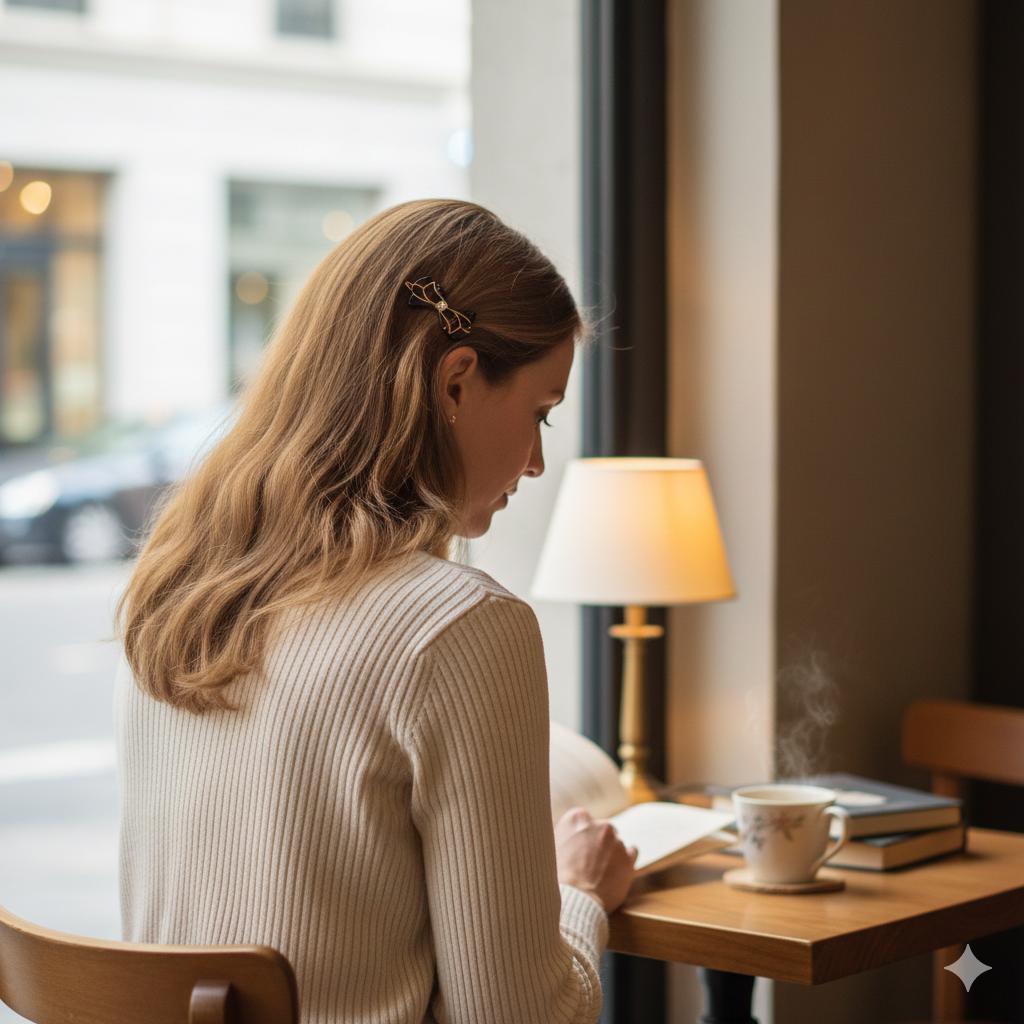 Laurence Annie Ribbon Small Bobby Pin (1.7 Inch) / Luxurious French Hair Pin / Hair Accessory for Woman / Mini Hair Clips