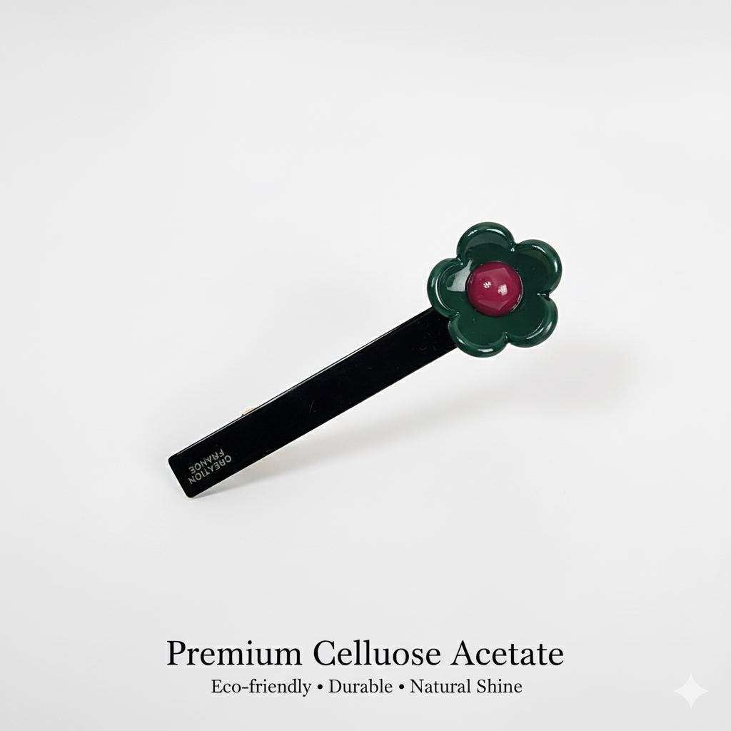 Cutie Flower Mini Hair Claw Clip (2.7 Inch) / Tortoise Shell French Hair Pin / Simple Alligator Hair Clip