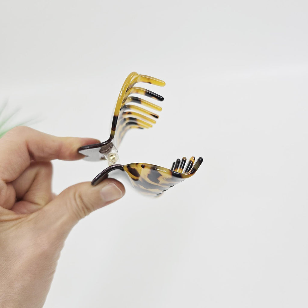 Heart Acetate Claw (3.7 Inch) | French Pin | Korean Hair Pin | Tortoise Shell Clip
