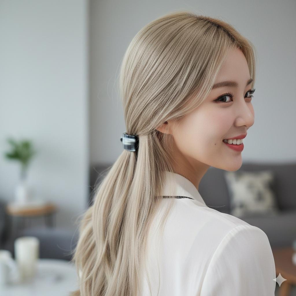 Tortoise Shell Banana Clip (2.4 Inch) | French Pin | Korean Hair Pin | Small Ponytail Holder