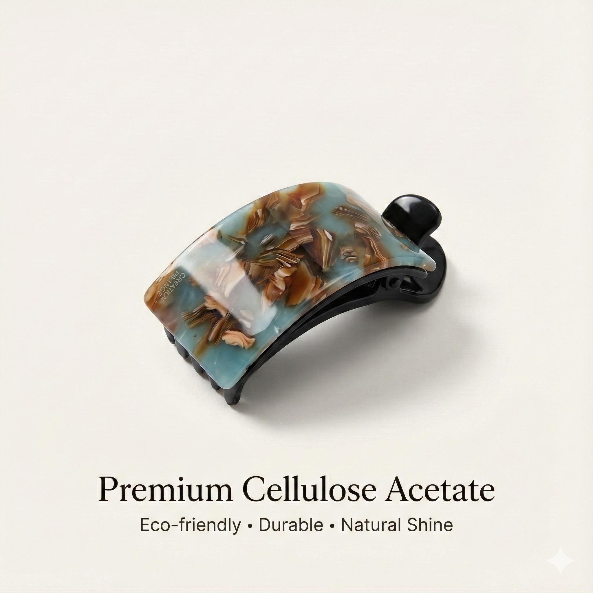 Tortoise Shell Banana Clip (2.4 Inch) | French Pin | Korean Hair Pin | Small Ponytail Holder