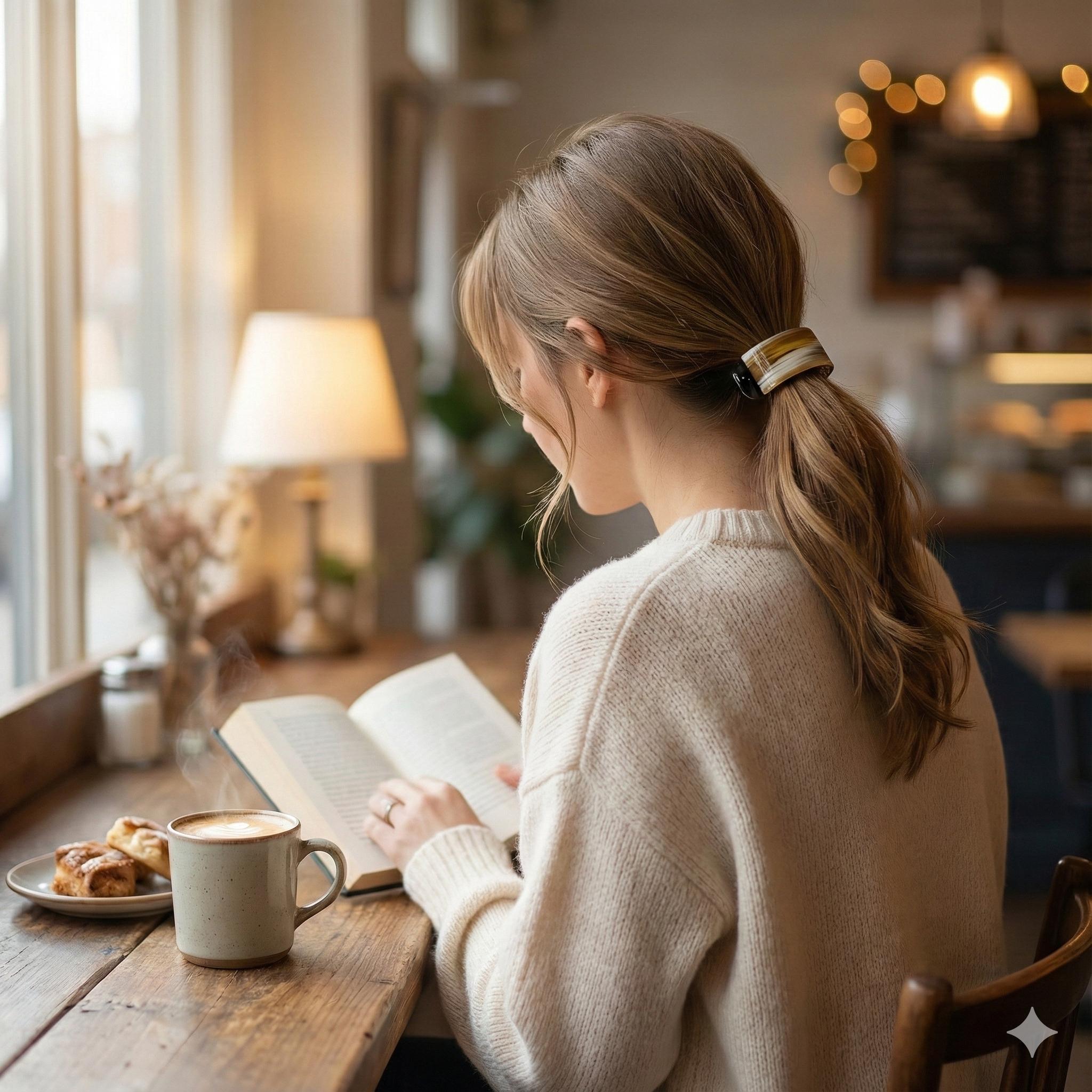 Tortoise Shell Banana Clip (2.4 Inch) | French Pin | Korean Hair Pin | Small Ponytail Holder