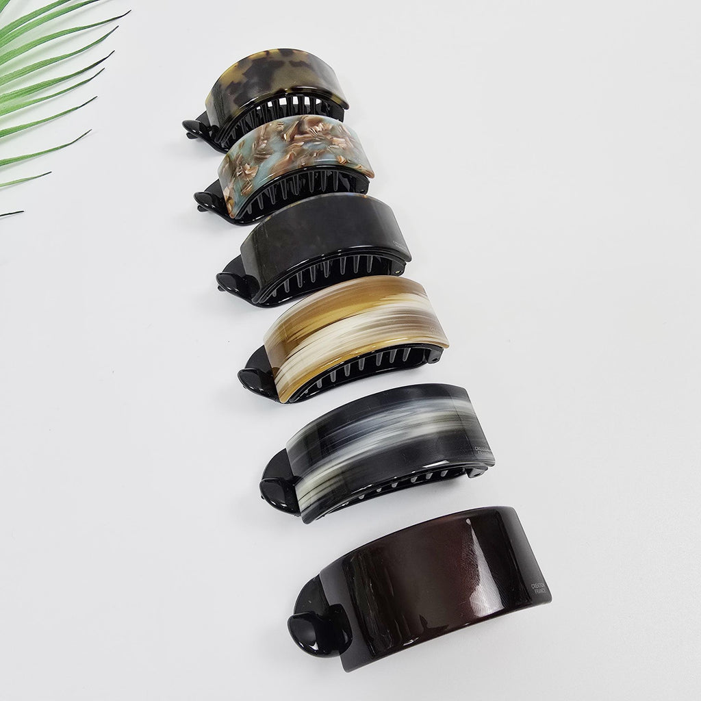 Tortoise Shell Banana Clip (2.4 Inch) | French Pin | Korean Hair Pin | Small Ponytail Holder