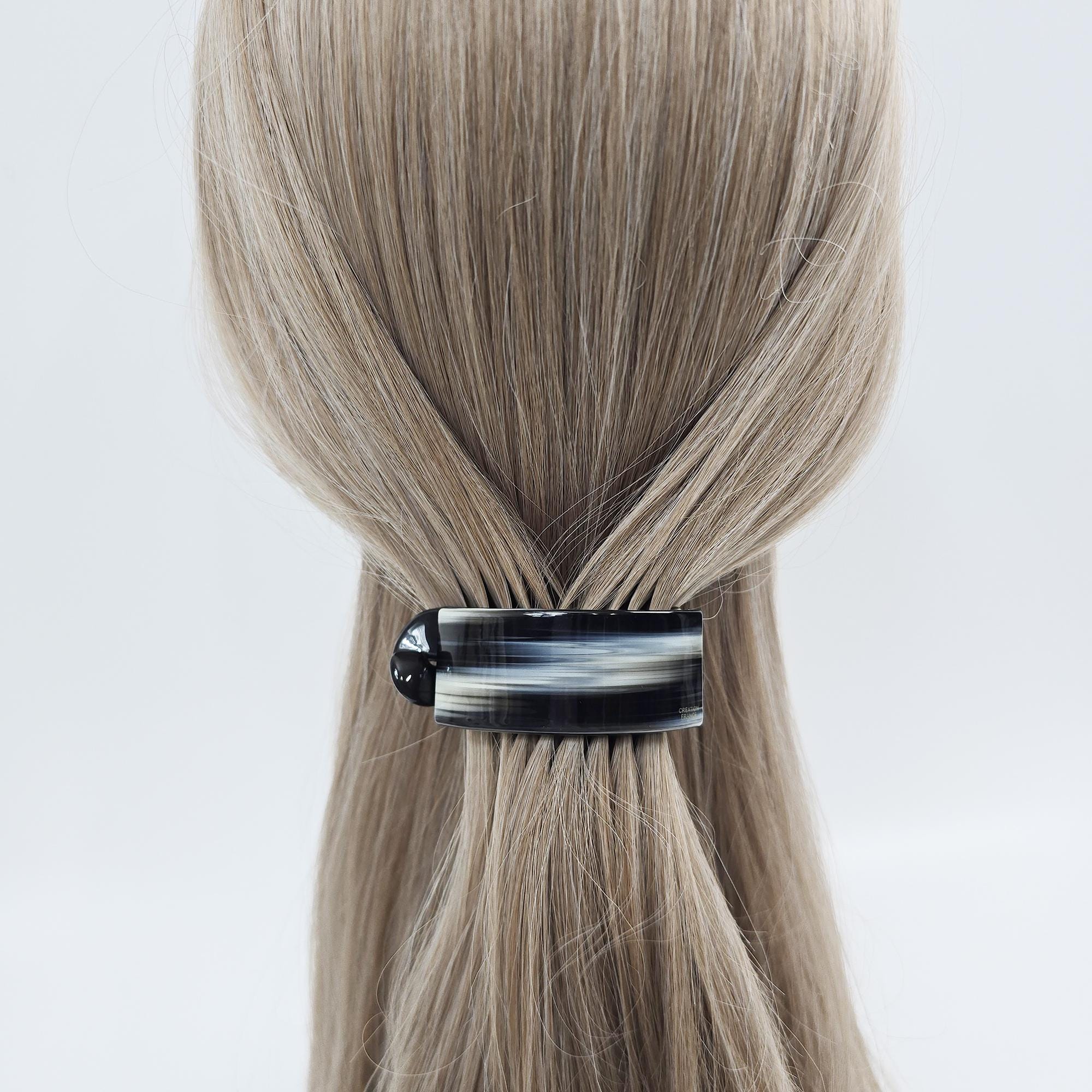 Tortoise Shell Banana Clip (2.4 Inch) | French Pin | Korean Hair Pin | Small Ponytail Holder