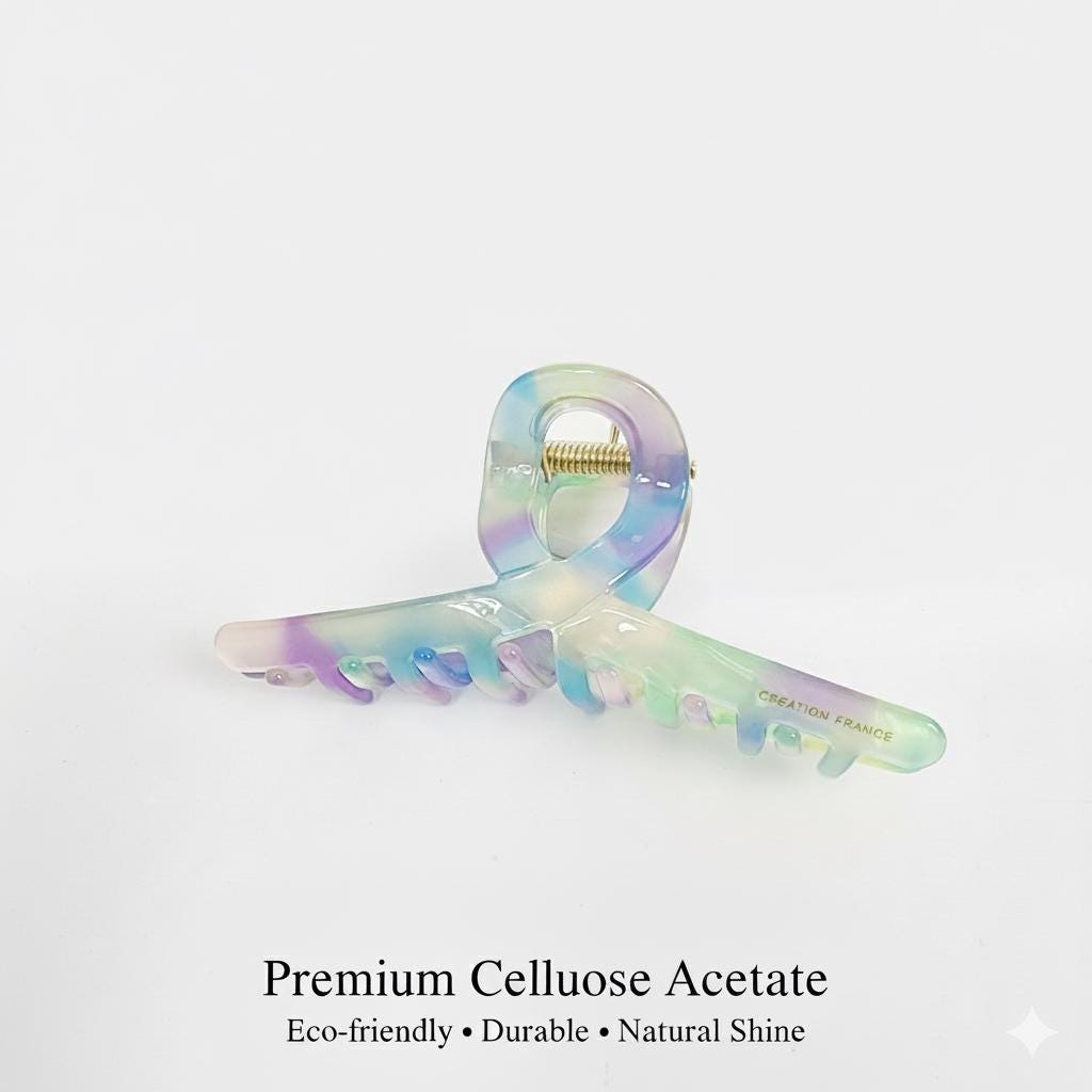 Luxurious Large Twist Hair Claw Clip (4.3 Inch) / Tortoise Shell French Hair Claw / Hair Barrette for Woman