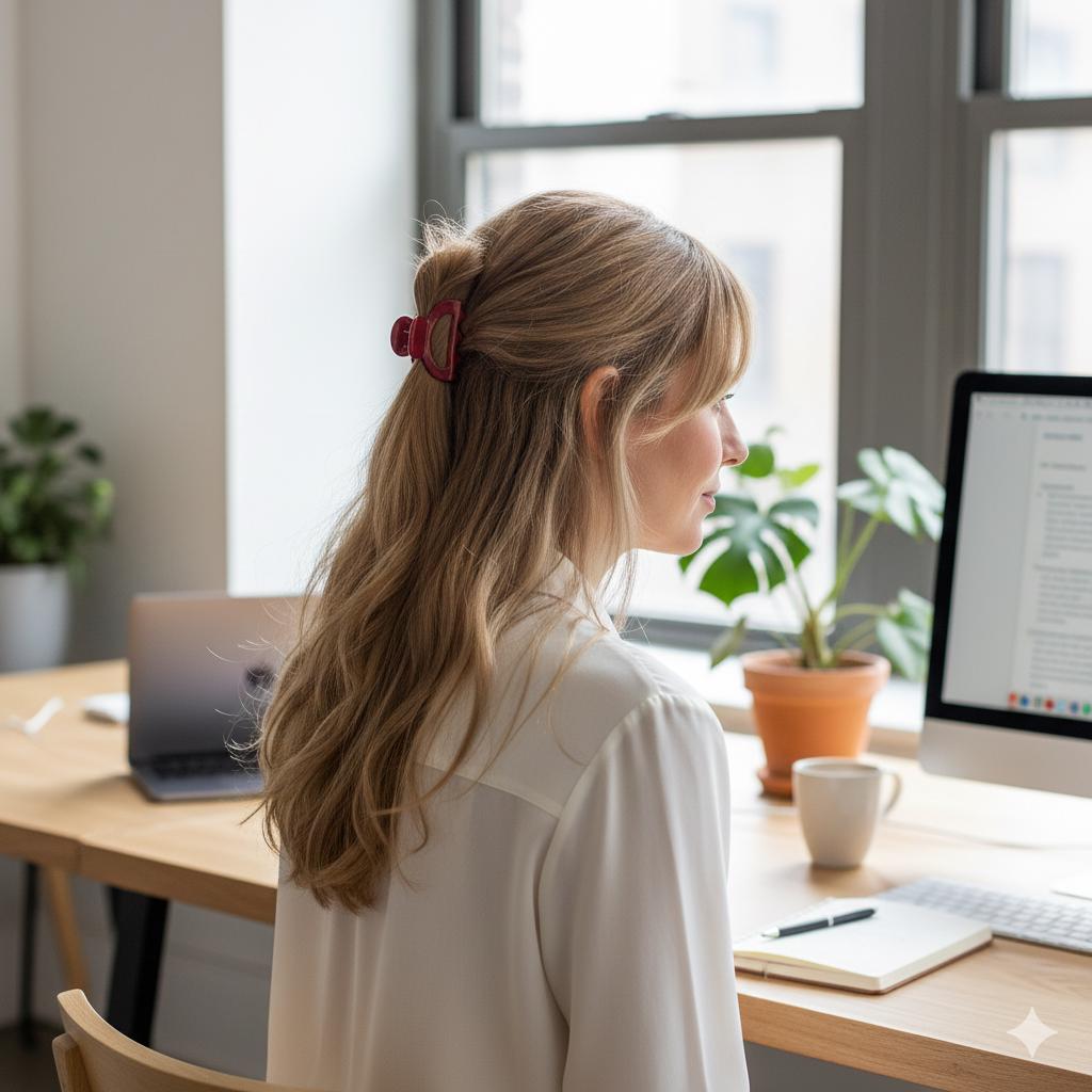 Arch Mini Hair Claw Clip / Tortoise Shell French Hair Pin / Hair Accessory for Woman / Small French Barrette