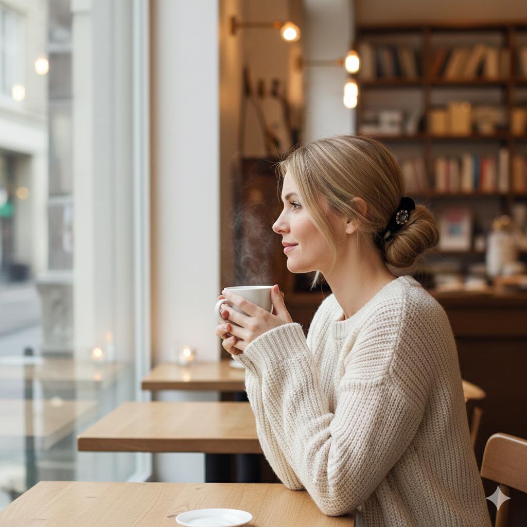 Black Velvet Hair Clip with Pearl Cubic / Simple Round Ponytail Holder / Hair Barrette for Woman / Pearl Hair Claw Clip