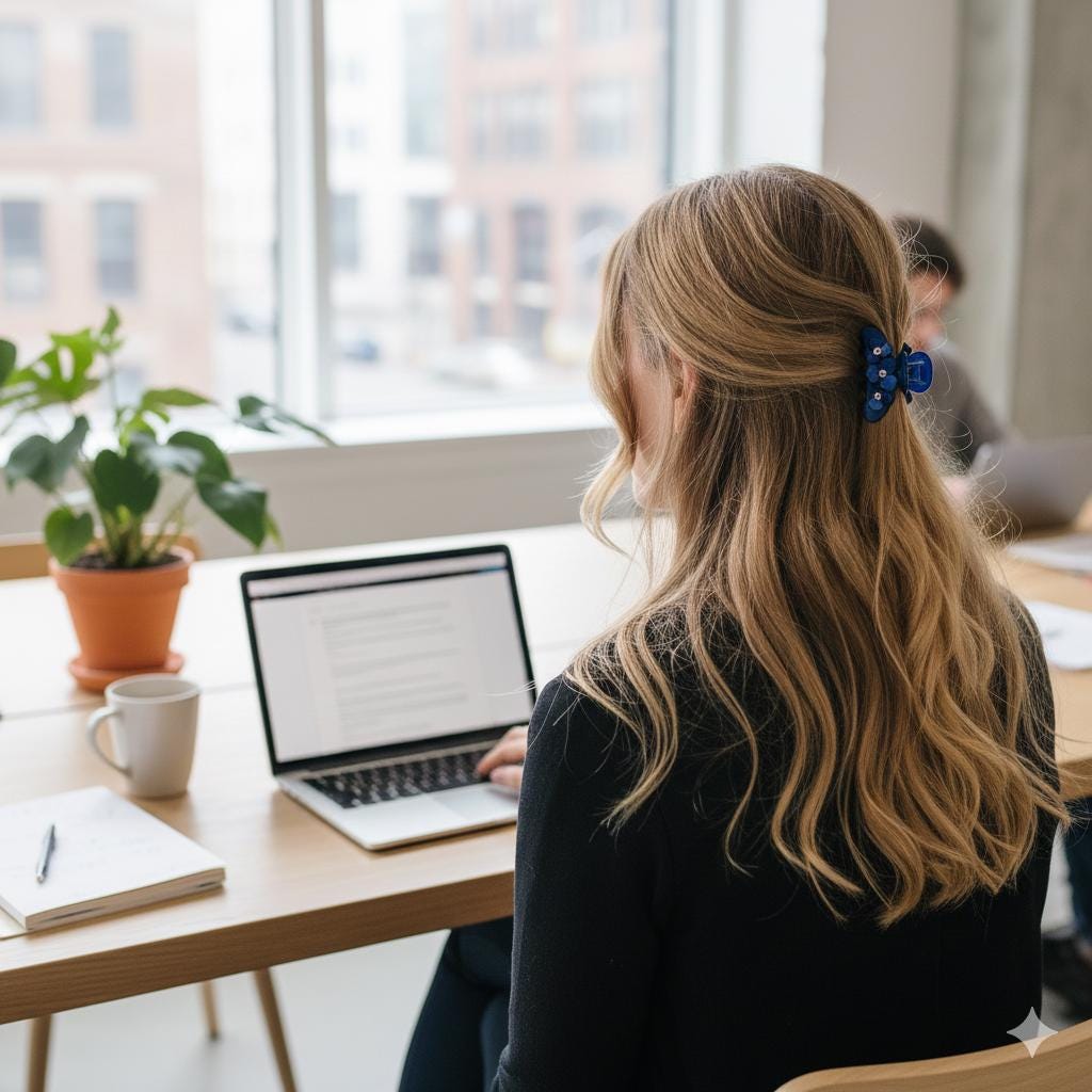 Compact Flower Hair Clips / Pastel Color Mini Hair Claw Clip / Hair Barrette for Woman