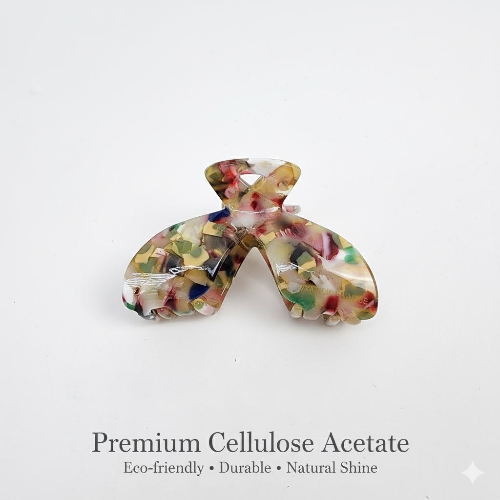 Leopard Heart Shape Medium Size Hair Clip / Tortoise Marble French Hair Pin / Hair Barrette for Woman