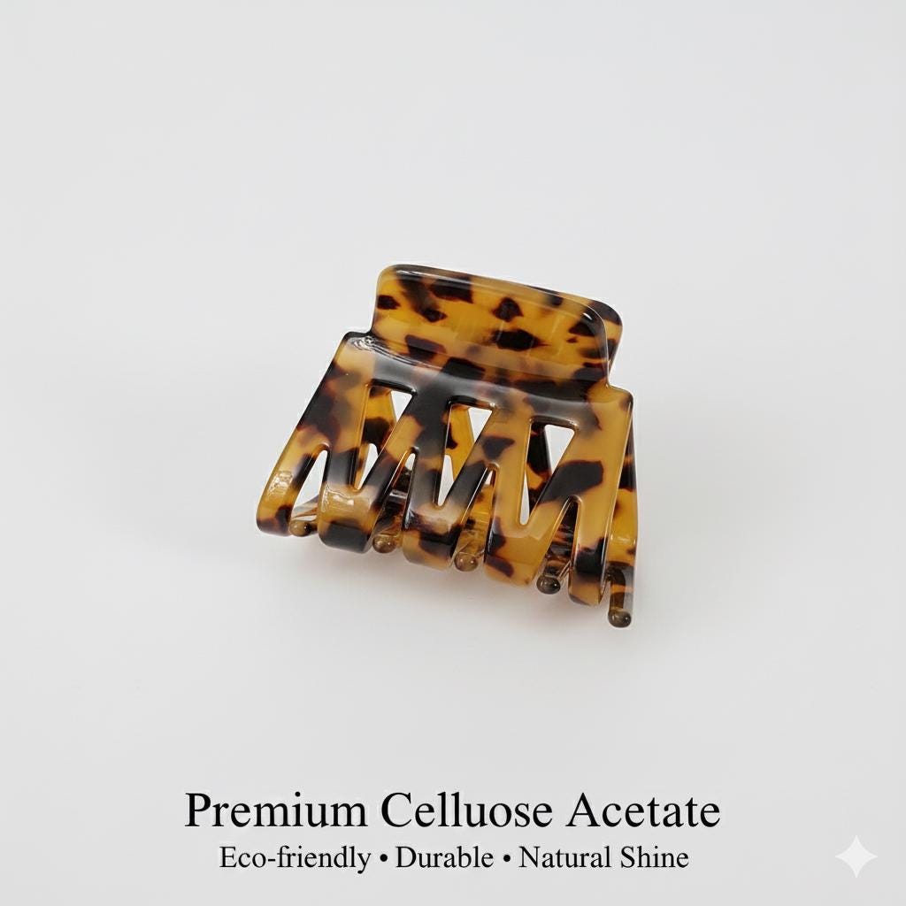Leopard Lucy Basic Hair Clip / Tortoise Marble French Hair Pin / Hair Barrette for Woman / Octopus Hair Clip