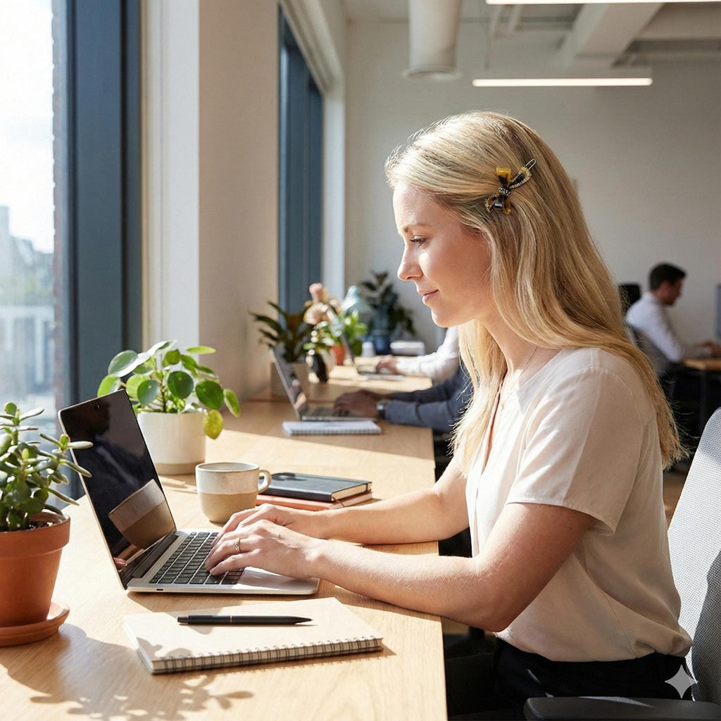 Leopard Aurora Cubic Double Ribbon Bobby Pin (2.8 Inch) / Vintage French Hair Pin / Hair Accessory for Woman / Bow Barrette