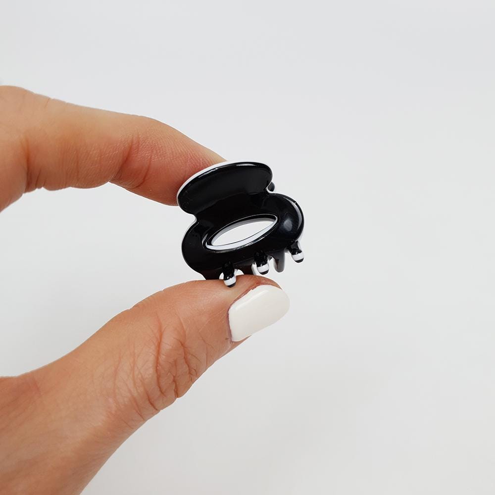 Round Mini Hair Clips (1.0 Inch) / Tortoise Shell French Hair Pin / Hair Accessory for Woman / French Barrette for Girls