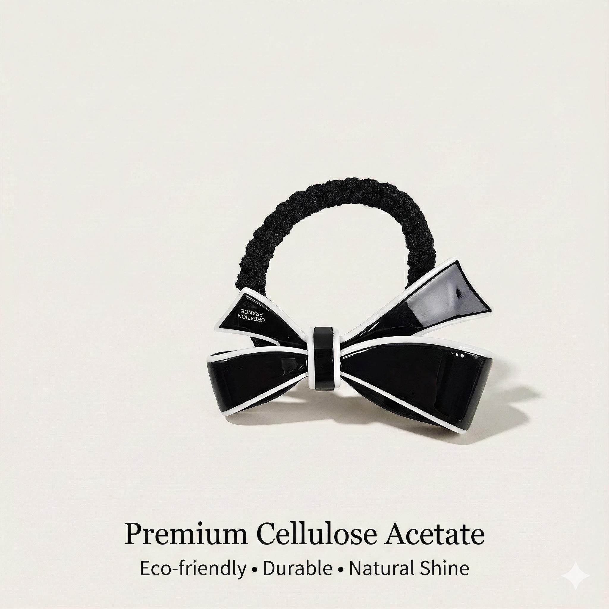 Pastel Color Big Ribbon Thick Ponytail Hair Tie (3.1 Inch) / Simple Cute Ponytail Holder / Hair Accessory for Woman