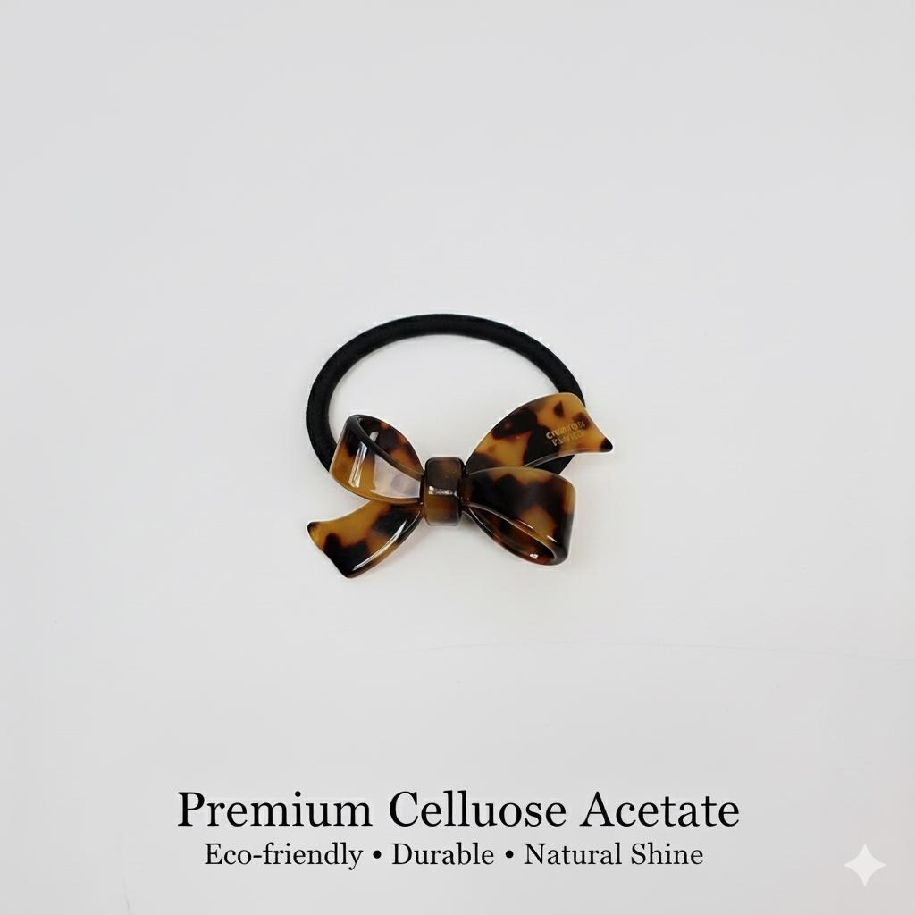 Leopard Aurora Double Ribbon Hair Tie / Cute French Hair Pin / Hair Accessory for Woman / Hair Barrette