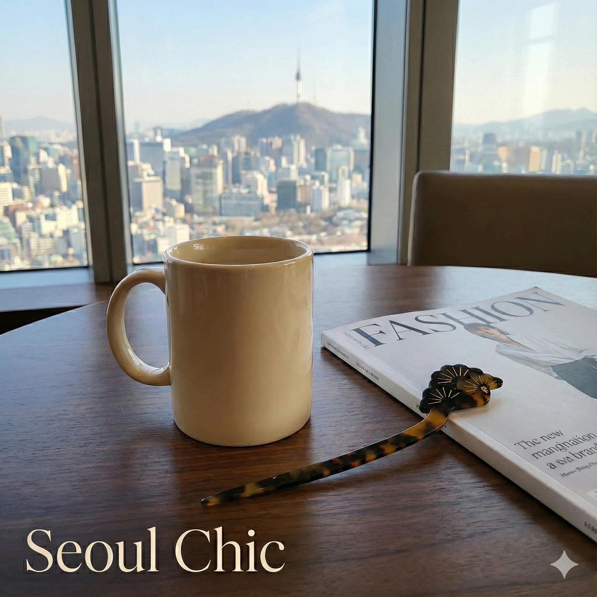 Mystic Fine Pine Straight Updo Hair Stick (7.1 Inch) / Tortoise Shell French Hair Pin / Hair Fork for Thick Hair