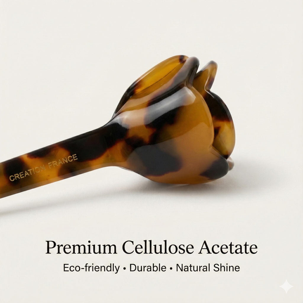 Blooming Rose Updo Hair Stick (6.5 Inch) / Vintage French Hair Pin / Hair Fork for Thick Hair